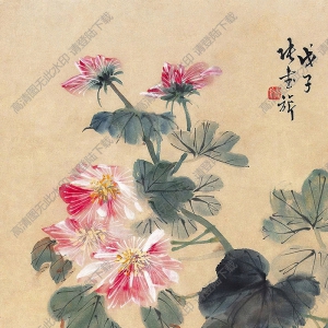 張書(shū)旗國(guó)畫(huà) 芙蓉鴛鴦 高清大圖下載