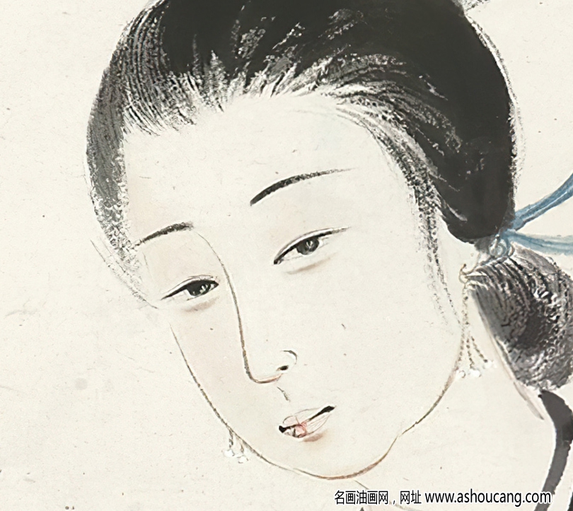 張大千國畫17 美人圖 蓬萊弱水三千里 高清圖片下載