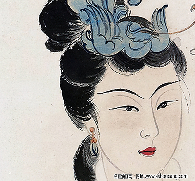 張大千國畫_古典美人圖_高清圖片下載