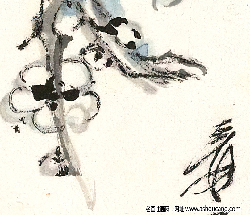 張大千作品_新梅_寫于環(huán)華庵_高清國畫下載