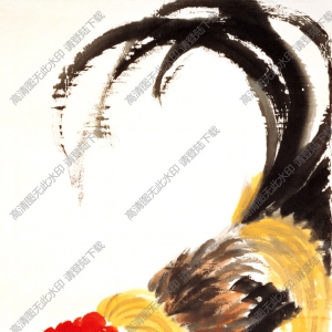 齊白石國(guó)畫(huà)_公雞與白菜_戊子八十八歲時(shí)作_高清大圖下載