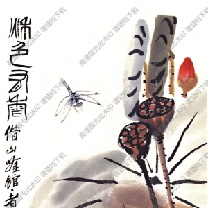 齊白石國(guó)畫(huà)_蜻蜓_秋色有香_高清大圖下載