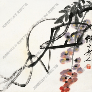 齊白石國(guó)畫(huà)_寫(xiě)意葡萄_借山老人_高清大圖下載