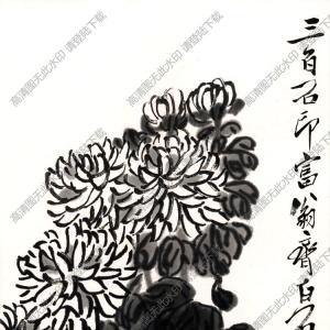齊白石國(guó)畫(huà)_菊花_客京華第廿又八年_高清大圖下載