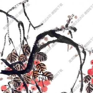 齊白石國(guó)畫(huà)_果蔬圖_櫻桃白菜圖_高清大圖下載