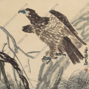 齊白石國(guó)畫(huà)_松樹(shù)蒼鷹圖_齊璜畫(huà)_高清大圖下載