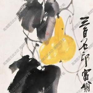齊白石_葫蘆藤下蟈蟈叫_高清大圖下載