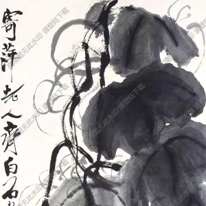 齊白石_南瓜_蝴蝶_八十三歲時(shí)畫_高清大圖下載