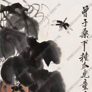 齊白石_南瓜_蜻蜓_八十四歲時(shí)作_高清大圖下載