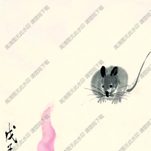 齊白石_三只老鼠偷油_高清大圖下載