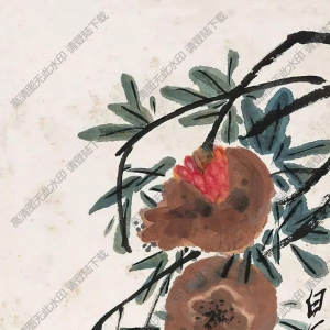 齊白石_石榴_螳螂_高清大圖下載