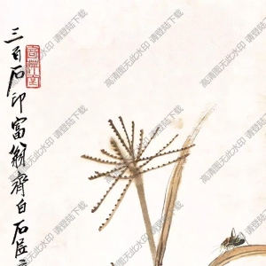 齊白石_玉米_蛐蛐_高清大圖下載
