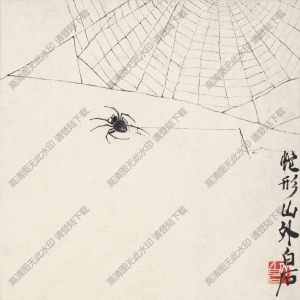 齊白石作品_織網(wǎng)的蜘蛛_高清大圖下載
