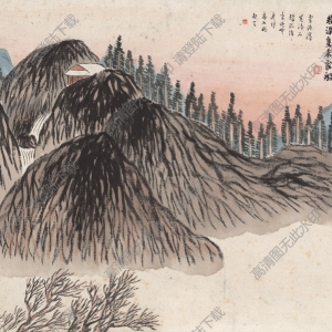 齊白石_石門二十四景17_石泉悟畫圖_高清大圖下載