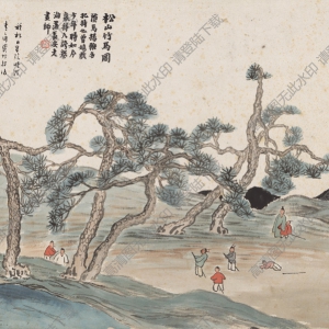 齊白石_石門二十四景19_松山竹馬圖_高清大圖下載