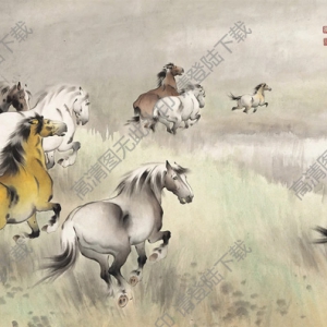 戈湘嵐國(guó)畫_八駿圖 (2)_高清大圖下載