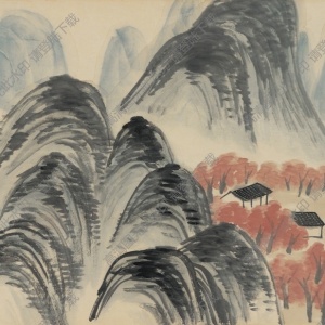 齊白石_23開借山圖冊13_高清大圖下載
