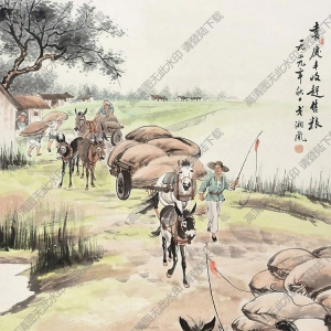 戈湘嵐國畫_售糧圖_高清大圖下載