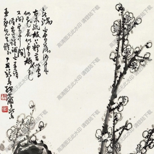 張世簡國畫_梅花圖_高清大圖下載