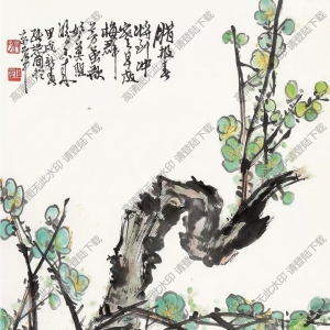 張世簡_臘報(bào)春將到,沖寒早放梅_高清大圖下載