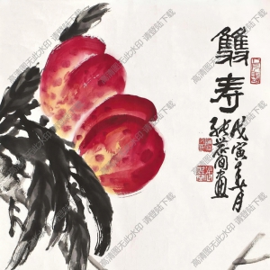 張世簡國畫_雙壽_祝壽圖_高清大圖下載