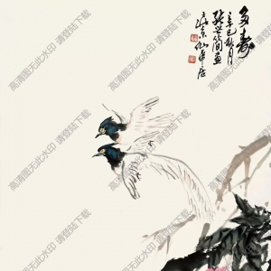 張世簡國畫_多壽_高清大圖下載
