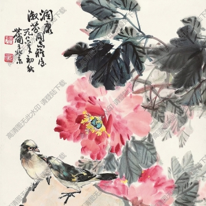 張世簡國畫_鳥語花香_高清大圖下載